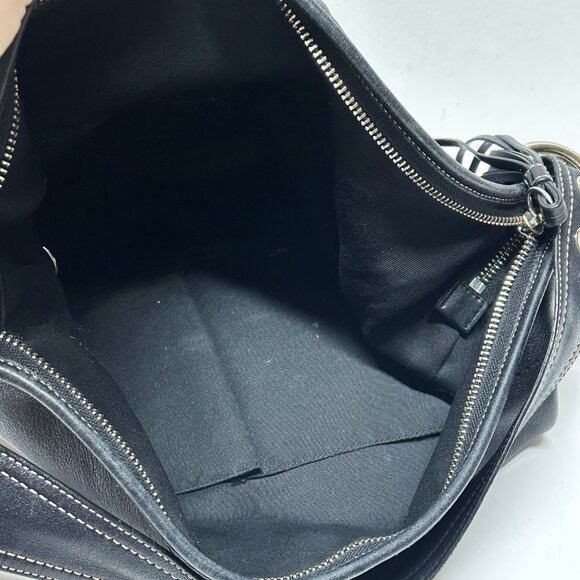 Coach black leather Hobo shoulder bag - Picture 7 of 8